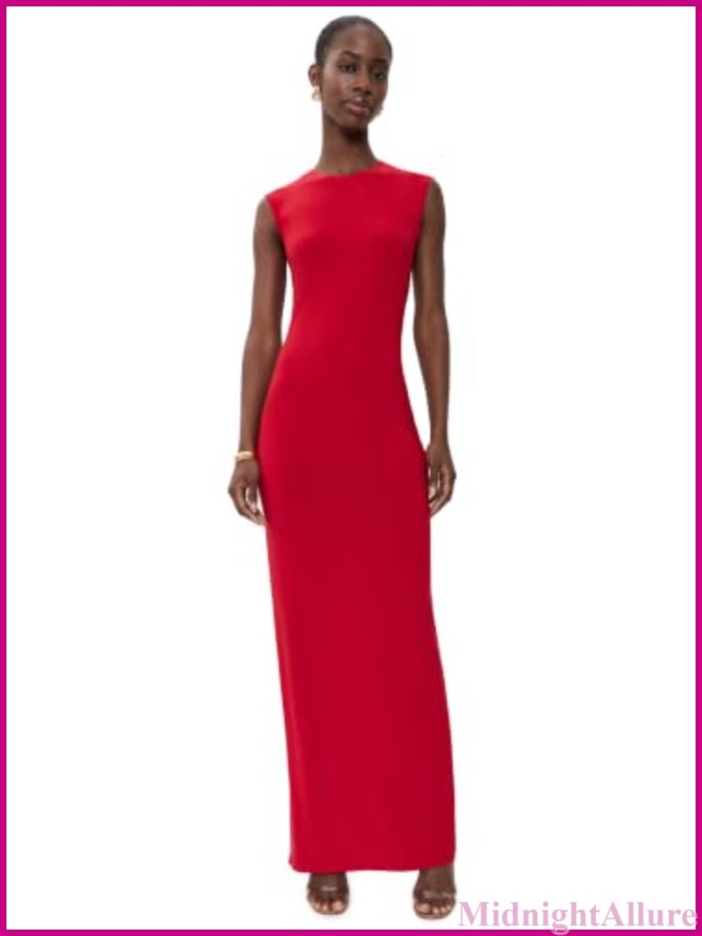 Sleeveless Maxi Dress Lightweight Slinky Jersey Stretch Casual